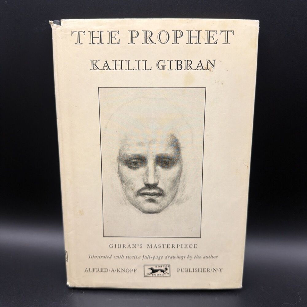 The Prophet by Kahlil Gibran 1961 HC/DJ Vintage 64th Printing 12 Author Drawings